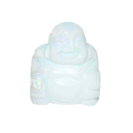 Opalith (Glas, synthetisch) Buddha ca. 25 x 30 mm