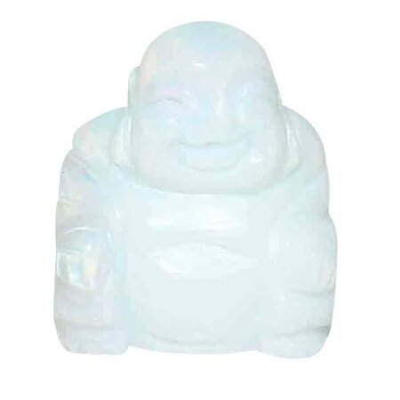 Opalith (Glas, synthetisch) Buddha ca.25 x 30 mm