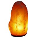 12 - 17,9 kg Salzlampe Bosalla® mit Palisander-Holz Sockel, Salz Leuchte mit 250 cm Kabel weiß
