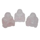 Rosenquarz Happy Buddha sitzend ca. 25 x 30 mm