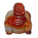 Achat-Carneol Happy Buddha sitzend ca. 45 x 50 mm