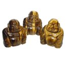 Tigerauge Happy Buddha sitzend ca. 25 x 30 mm