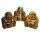 Tigerauge Happy Buddha sitzend ca. 25 x 30 mm