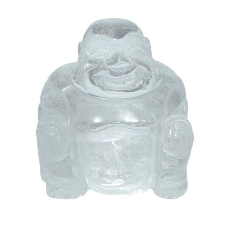 Bergkristall Happy Buddha sitzend ca. 45 x 50 mm