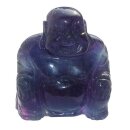 Fluorit lila Happy Buddha sitzend ca. 45 x 50 mm