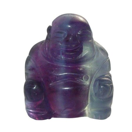 Fluorit grün / lila Buddha ca. 25 x 30 mm