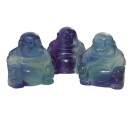 Fluorit grün / lila Buddha ca. 25 x 30 mm