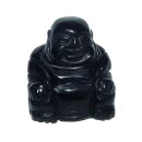 Obsidian Happy Buddha sitzend ca. 25 x 30 mm