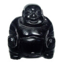 Obsidian Buddha ca. 45 x 50 mm