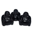 Obsidian Happy Buddha sitzend ca. 45 x 50 mm