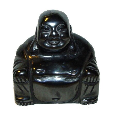 Hämatit Happy Buddha sitzend ca. 25 x 30 mm