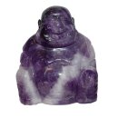 Amethyst gebändert Happy Buddha sitzend ca. 45 x 50 mm