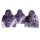 Amethyst gebändert Happy Buddha sitzend ca. 45 x 50 mm