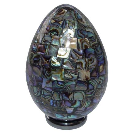 Paua Shell Mosaik Ei ca. 60 mm Muschel Seeopal mit herrlichem Farbspiel
