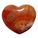 Carneol Herz Handschmeichler aus Madagaskar schöne Farbe und Maserung ca. 40 mm x 35 mm