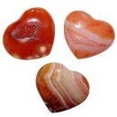 Carneol Herz Handschmeichler aus Madagaskar schöne Farbe und Maserung ca. 40 mm x 35 mm