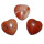 Jaspis rot Herz klein schöne bauchige Form ca. 25x25x13 mm als Handschmeichler