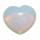 Opalith (Glas synthetisch) Herz schöne bauchige Form ca. 45x40x25 mm mit Opal Schimmer