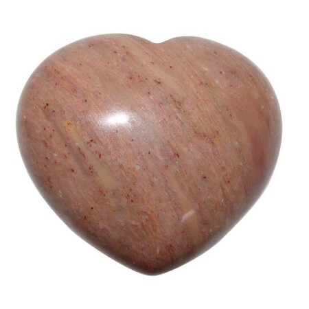 Rhodonit Herz  schöne bauchige Form ca. 45x40x25 mm als Handschmeichler
