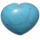 Türkinit (Magnesit coloriert) Herz schöne bauchige Form ca. 45x40x25 mm