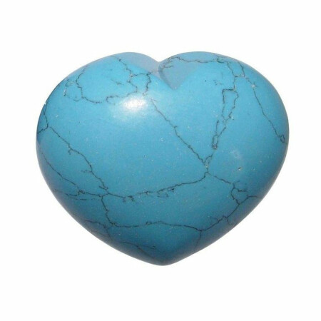 Türkinit (Magnesit coloriert) Herz klein schöne bauchige Form ca. 25x25x13mm