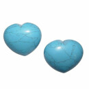 Türkinit (Magnesit coloriert) Herz klein schöne bauchige Form ca. 25x25x13mm