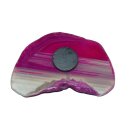 Achatscheibe pink mit Magnet für Kühlschrank Magnettafel Magnetwand ca. 60 - 80 mm