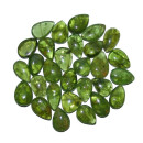 Peridot / Olivin flacher Trommelstein Rarität A*extra Qualität klar mit Einschlüssen ca. 10 - 12 mm