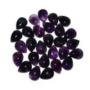 Amethyst flacher Trommelstein klein ca. 20 x 15 mm Tropfen Form A*extra dunkle lila Qualität