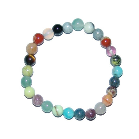 Multicolor KINDER MÄDCHEN Armband Ø 6mm Kugel auf Strechband ca. 15 - 16 mm