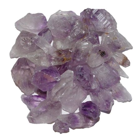 Amethyst Natur Spitzen 100 Gramm Natur gewachsene und belassene Rohspitzen ca. 10 - 25 mm