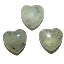 Prehnit Herz mit Einschlüssen kleiner Handschmeichler schöne bauchige Form ca. 20 x 20 x 12 mm
