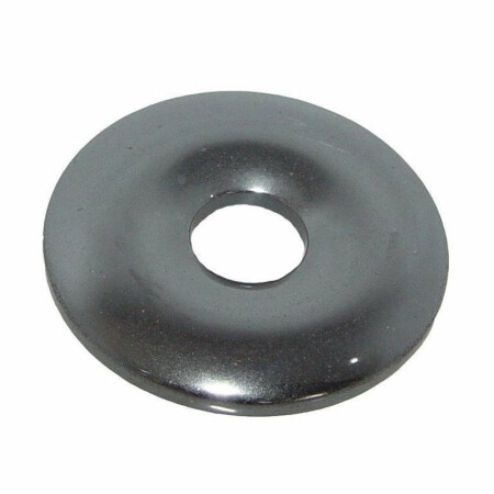 Hämatit Ø 30 mm Donut Anhänger auch Blutstein genannt schönes glänzendes grau anthrazit