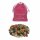 100 Stück kleine Natur  Edelsteine Trommelsteine ca. 6 - 10 mm in Samtbeutel rosa give away auch Steinchen Spiel HUS BAO / Kalaha