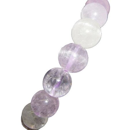 Kunzit Kugel Armband 10 mm Ø Rarität auf Stretchband
