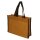 Non Woven Beutel Tragetasche mit Henkel in braun mit floralem Muster