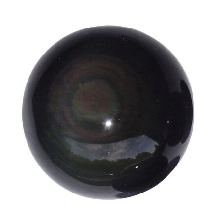 Regenbogen Obsidian Kugel ca. 40 mm Ø, A* extra schimmerndes Farbspiel