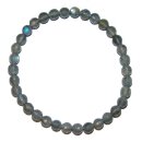 Labradorit facettiertes Kugelarmband ca. 6 mm auf Strechband ca. 19 - 20 cm