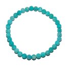 Amazonit 5 mm facettiertes Kugelarmband auf elastischem Band aufgezogen ca. 19 - 20 cm