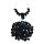 Schwarzer Turmalin Schörl Kreativ Schmuck Bastel Set gebohrte Trommelsteine u. 1 Roh Anhänger incl. Stahlband