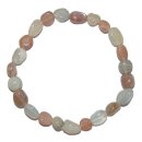 Mondstein Armband kleine Nuggets ca. 8-10mm schöne schimmernde Erd - Farben auf Stretchband ca. 19 - 20 cm