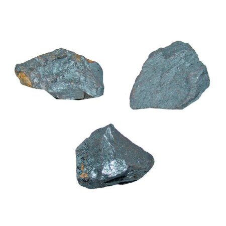 Hämatit 3 Rohsteine Rohstücke ca. 30 - 50 mm, ca. 100 - 150 g