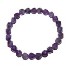 Amethyst 8 mm facettiertes Kugel Armband auf elastischem Band aufgezogen ca. 19 - 20 cm