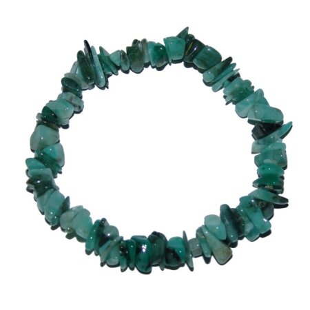 Smaragd 20 cm Splitter Armband aus Strechband ca. 5 - 10 mm, 19 - 20 cm lang