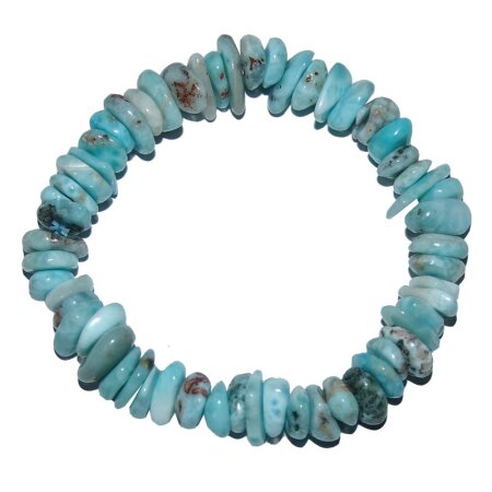 Larimar Splitter Armband Größe der Splitter ca. 10 - 15 mm , Größe des Armbandes ca. 19 - 20 cm