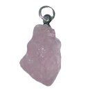 Morganit kleines Rohstück Rohstein als Anhänger mit 925er Silber Öse ca. 10 - 20 mm