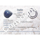 Saphir Trommelsteine 2 Stück Wassersteine B*Ware 20 - 30 mm