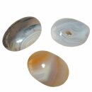 Achat Natur Trommelstein flach ca. 30 - 40 mm schöne Maserung