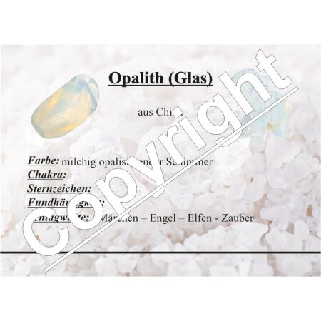 Opalith -Glas milchig kleine Trommelsteine  ca. 12 - 15 mm