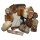 Holz versteinert Trommelsteine u. Stäbe ca. 10 - 50 mm